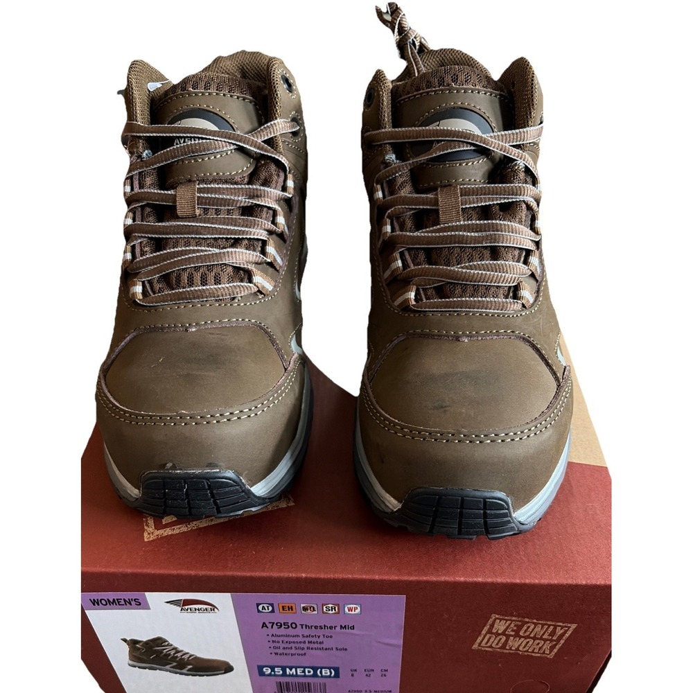 Wmn Avenger Thresher Mid Workboot Aluminum Safety Toe Waterproof Slip Resist - Picture 2 of 9